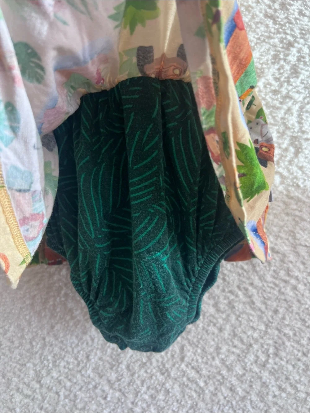Birdie Bean Infant Safari‎ Dress Bodysuit Bamboo Size 6-12 Months